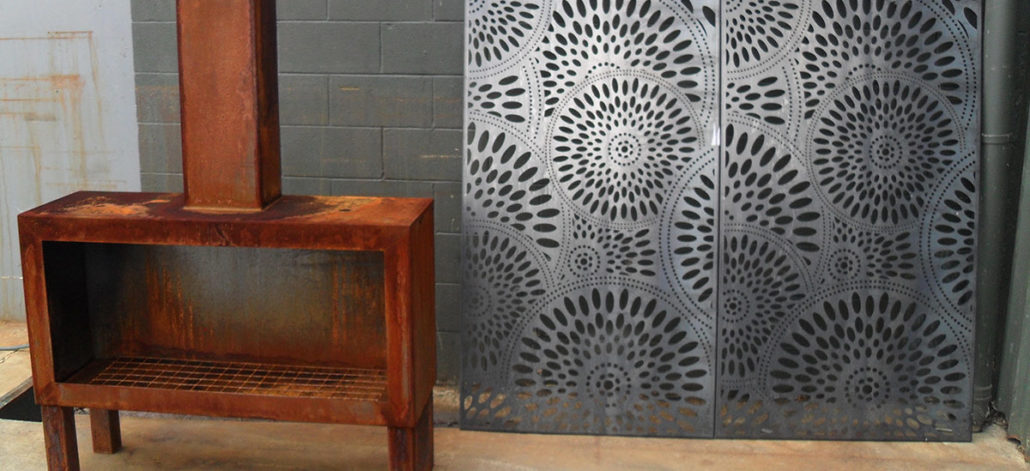 corten braziers