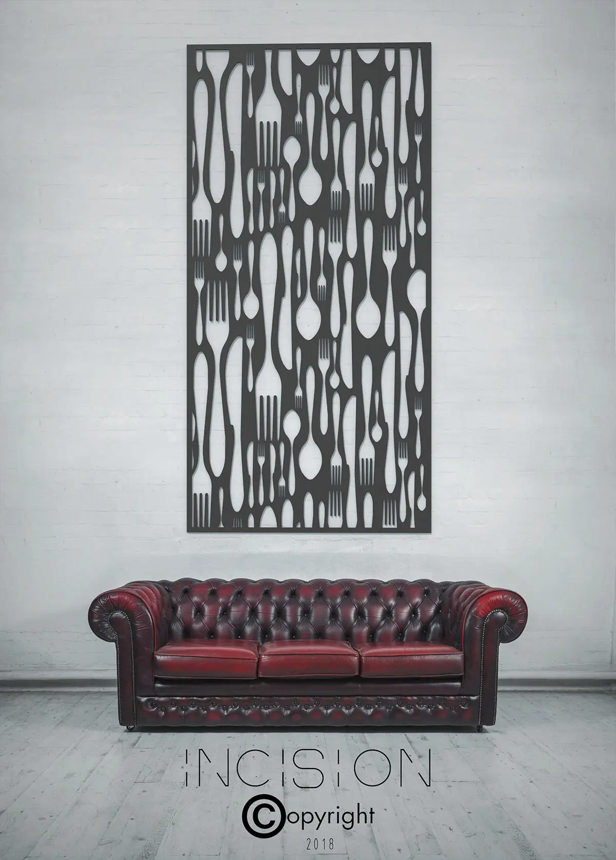Kai Incision Decorative Metal Screen