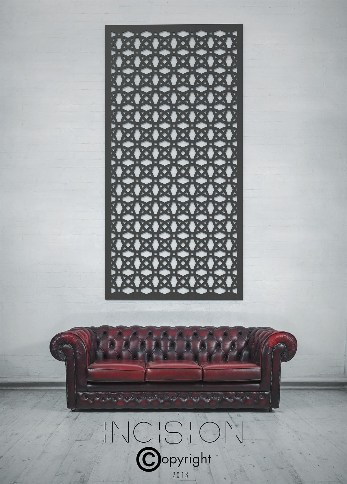 Oriental 1 Decorative Metal Screen by Incision NZ