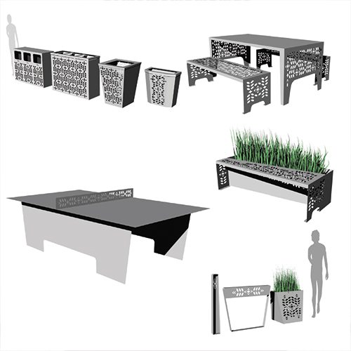 incision metal furniture