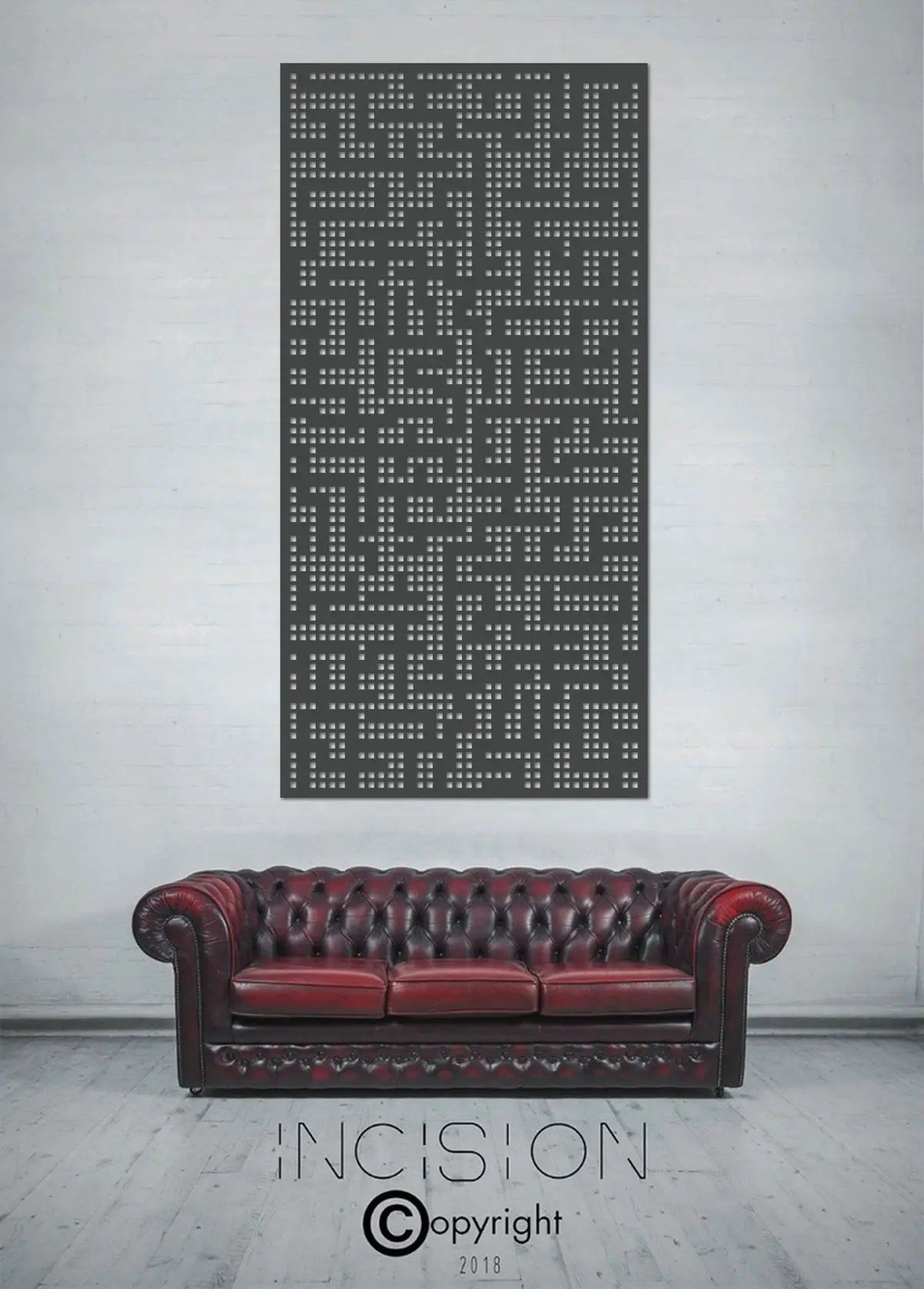 Decorative Metal Screen Pacman Design by Incision NZ