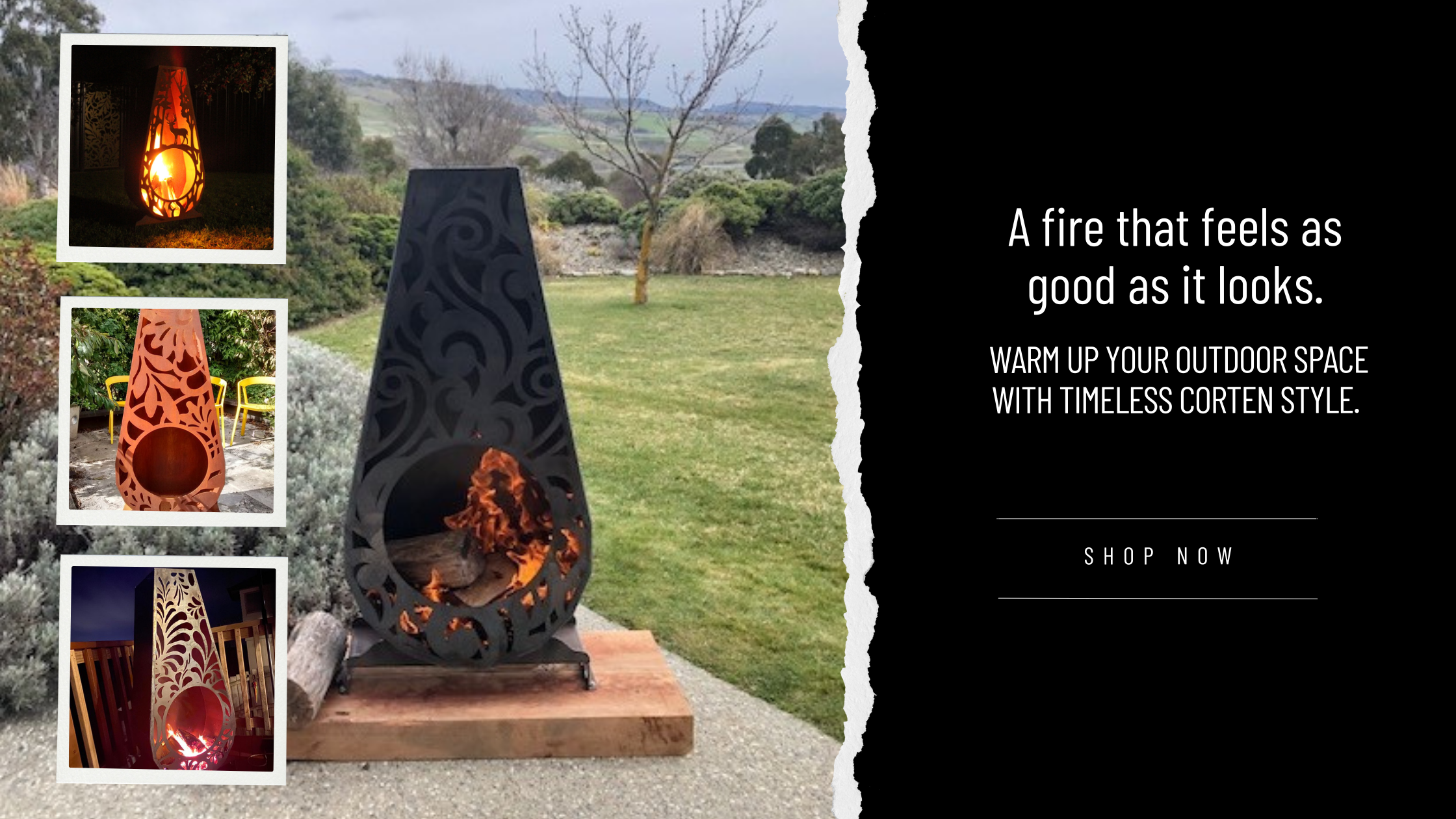 incision range of outdoor fireplaces