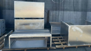 raw steel boxes to be fabricated and powdercoated